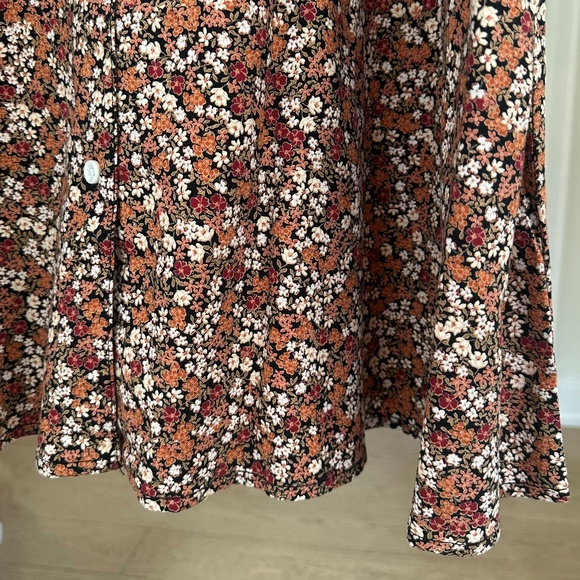 JOE FRESH Floral Button Front Shirt Dress with Waist Tie - Size XL. NWOT. - Picture 15 of 15